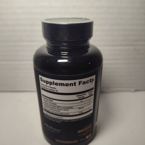 SculptNation Turmeric Black (60 Capsules) New & Sealed Manufactured 10/24 - Picture 2 of 4